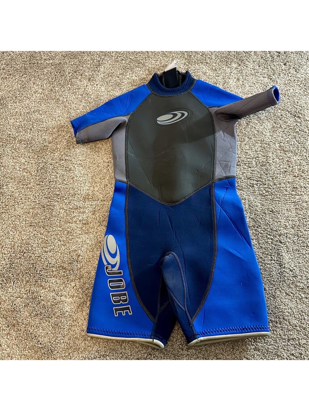 JOBE Black & Blue Short Sleeve Shorty Wetsuit Nylon Kids NO SIZE CHECK PICS